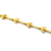 BZ Altın Kaplama Zirkon Taşlı Çiçek Bileklik BLK-894 - 3