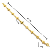 BZ Altın Kaplama Zirkon Taşlı Çiçek Bileklik BLK-894 - 5