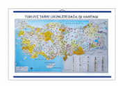 TÜRKİYE TARIM ÜRÜNLERİ DAĞILIŞ HARİTASI85X135 CM - 1