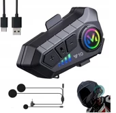 Y10 Motorsiklet Kask Kulaklık Intercom Rgb Işıklı KURYELER İÇİN - 4