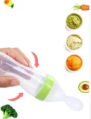 ModaCar Kaşıklı Mama Silikon Biberon ERKEK Bebek Besleyici - 3