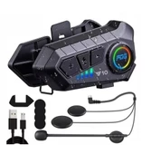 Y10 Motorsiklet Kask Kulaklık Intercom Rgb Işıklı KURYELER İÇİN - 3