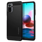 Spigen Redmi Note 10 ile Uyumlu Kılıf Rugged Armor Matte Black thumbnail 1
