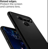 Spigen V50 ThinQ ile Uyumlu Kılıf Rugged Armor Black - 4