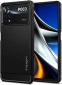 Spigen Poco X4 Pro ile Uyumlu Kılıf Rugged Armor Matte Black - 1
