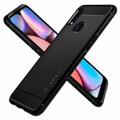 Spigen Galaxy A10s ile Uyumlu Kılıf Rugged Armor Matte Black thumbnail 6