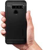 Spigen V50 ThinQ ile Uyumlu Kılıf Rugged Armor Black - 2