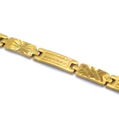 BZ Altın Kaplama Motifli Unisex Bileklik BLK-893 - 3