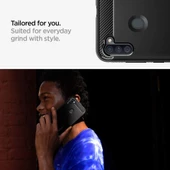 Spigen Galaxy M11 / Galaxy A11 ile Uyumlu Kılıf Rugged Armor Matte Black - 4