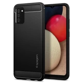 Spigen Galaxy F02s / M02s / A02s ile Uyumlu Kılıf Rugged Armor Matte Black - 1
