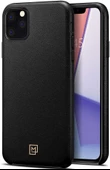 Spigen iPhone 11 Pro Max ile Uyumlu Kılıf La Manon Câlin Premium Deri Tasarım Chic Black - 3