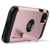 Spigen iPhone 11 Pro ile Uyumlu Kılıf Tough Armor Rose Gold - 4