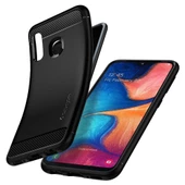 Spigen Galaxy A20e ile Uyumlu Kılıf Rugged Armor Matte Black - 3