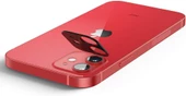 Spigen iPhone 12 Mini ile Uyumlu Kamera Lens Cam Ekran Koruyucu Glas.tR Optik (2 Adet) Red - 3