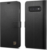 Spigen Galaxy S10 ile Uyumlu Kılıf La Manon Wallet Saffiano Black - 2