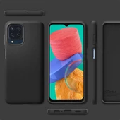 Spigen Galaxy M33 5G ile Uyumlu Kılıf Essential Sand Blast Back Matte Black - 3