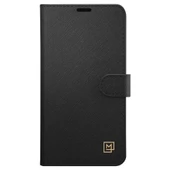 Spigen Galaxy S10e ile Uyumlu Kılıf La Manon Wallet Saffiano Black - 2