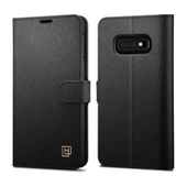 Spigen Galaxy S10e ile Uyumlu Kılıf La Manon Wallet Saffiano Black - 3