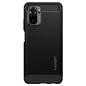 Spigen Redmi Note 10 ile Uyumlu Kılıf Rugged Armor Matte Black thumbnail 4