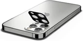 Spigen iPhone 12 Pro ile Uyumlu Kamera Lens Cam Ekran Koruyucu Glas.tR Optik (2 Adet) Silver - 3