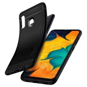 Spigen Galaxy A30 ile Uyumlu Kılıf ,Spigen Rugged Armor Matte Black - 4