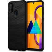 Spigen Galaxy M30s ile Uyumlu Kılıf Liquid Air Matte Black - 1