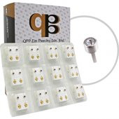 Qpp Kulak Delme Küpesi 12 Çift Beyaza Beyaz Büyük Taş - 2