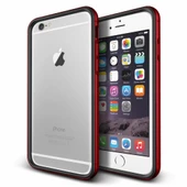 Verus iPhone 6 Plus/6S Plus ile Uyumlu Iron Bumper Kılıf Black Kiss Red - 1
