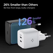 Spigen USB-C Duvar Şarj Cihazı PowerArc ArcStation 45W 2 Port Hızlı Şarj Cihazı PE2105 White - 3
