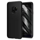 Spigen Galaxy S9 ile Uyumlu Kılıf Liquid Crystal 4 Tarafı Koruma Matte Black - 1