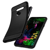 Spigen G8 ThinQ ile Uyumlu Kılıf Rugged Armor Matte Black - 5