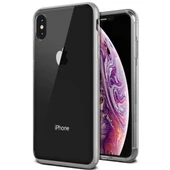 VRS iPhone Xs Max ile Uyumlu Crystal Bumper Kılıf Steel Silver - 1