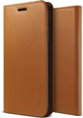 VRS Design İPhone X ile Uyumlu Genuine Leather Kılıf Brown - 1