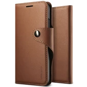 VRS Design İPhone X ile Uyumlu Daily Diary Kılıf Brown - 1