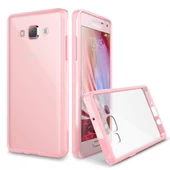 VRS Galaxy A7 2015 ile Uyumlu Crystal Mixx Kılıf Baby Pink - 1