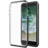 VRS iPhone 8 Plus/7 Plus ile Uyumlu New Crystal Bumper Kılıf Metallic Black - 1