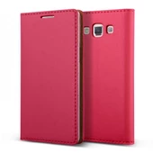 Verus Galaxy A5 ile Uyumlu Wallet Case Crayon Slim Diary 2015 Serisi-Hot Pink - 1