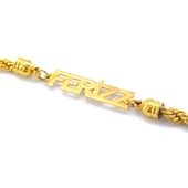 BZ Altın Kaplama İsim Yazılan Bileklik BLK-886 - 3