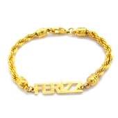 BZ Altın Kaplama İsim Yazılan Bileklik BLK-886 - 1