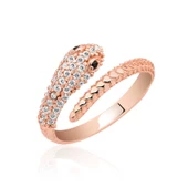 925 Ayar Gümüş Rose Yılan Yüzük thumbnail 1