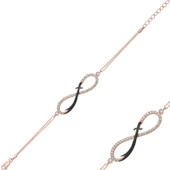 925 Ayar Gümüş Rose Sonsuzluk Zülfikar Kılıcı Bileklik thumbnail 1
