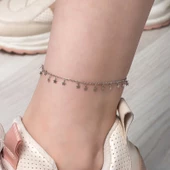 925 Ayar Gümüş Yıldız Halhal thumbnail 1