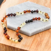 Bebek Damla Kehribar Diş Kolye thumbnail 2