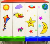 ÇATILI BULUT FİGÜRLÜ VESTİYER thumbnail 2