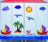 ÇATILI BULUT FİGÜRLÜ VESTİYER thumbnail 3