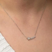 Gümüş Kayan Yıldız Kadın Kolye thumbnail 5