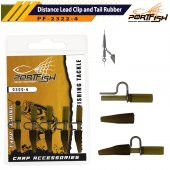Portfish 2322-4 Distance Lead Clip and Tail Rubber 5 Adet - 1