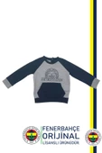 Fenerbahçe Orijinal Fb Logo Sarı-Lacivert Bebek Sweat Eşofman Alt Set Ahşap Kutulu - 2