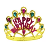 Altın Renk Happy Birthday Doğum Günü Tacı - 1