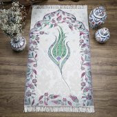İnce Pamuk Seccade Yeşil - Lale 70x117 cm - 370 gr - 1